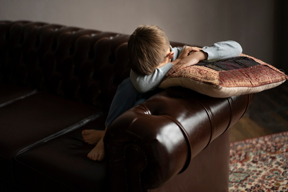 Child on a couch